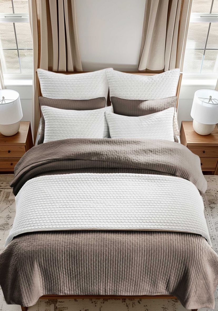 Velvet Stitch Euro Sham Set of 2
