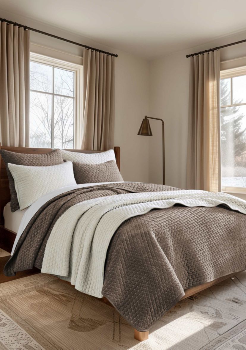 Velvet Stitch Euro Sham Set of 2