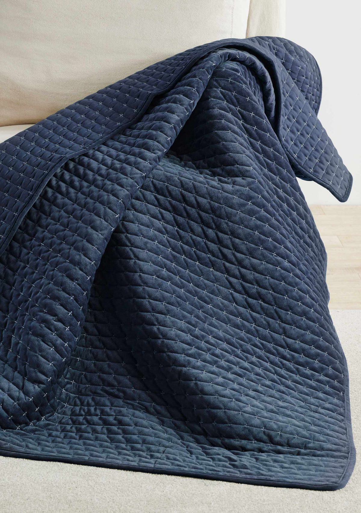 Velvet Stitch Quilted Throw