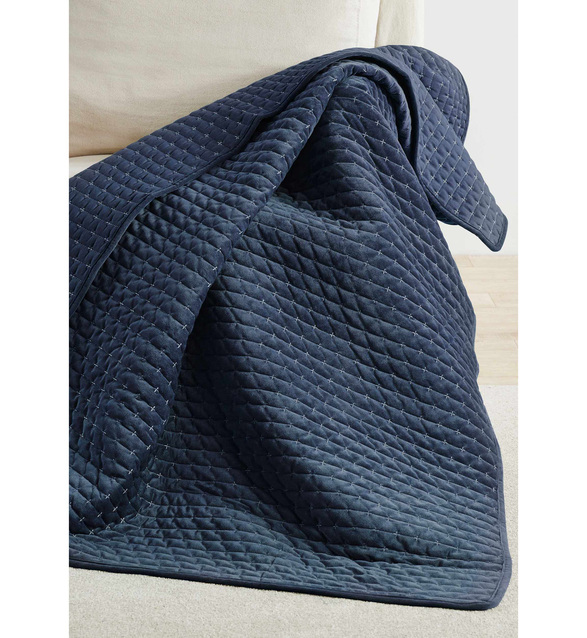 Velvet Stitch Quilted Throw