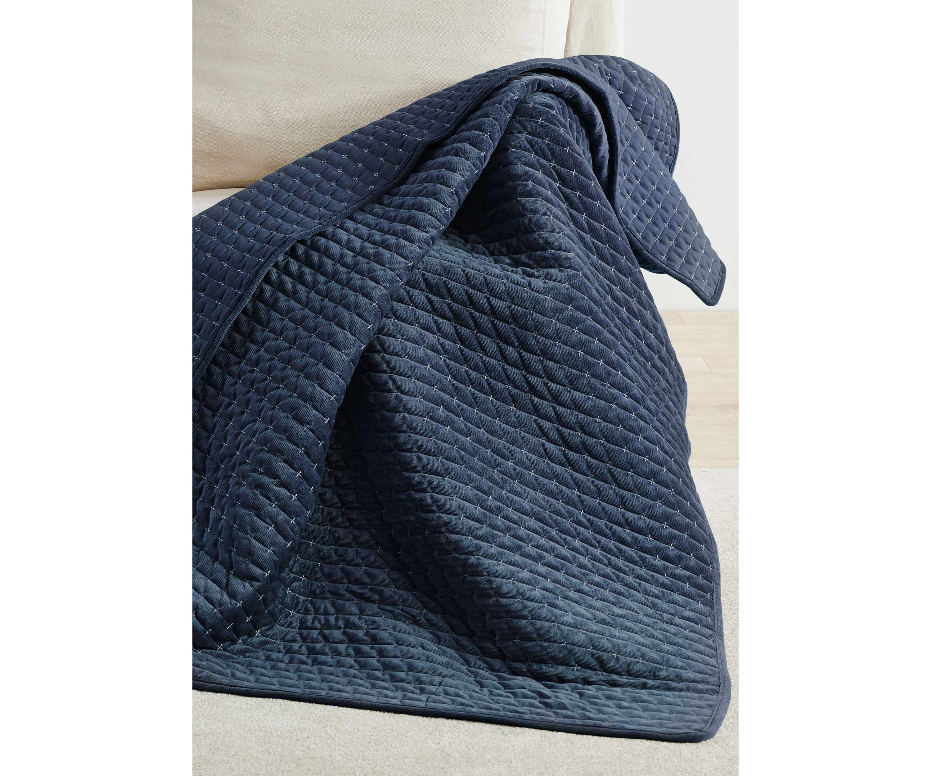 Velvet Stitch Quilted Throw