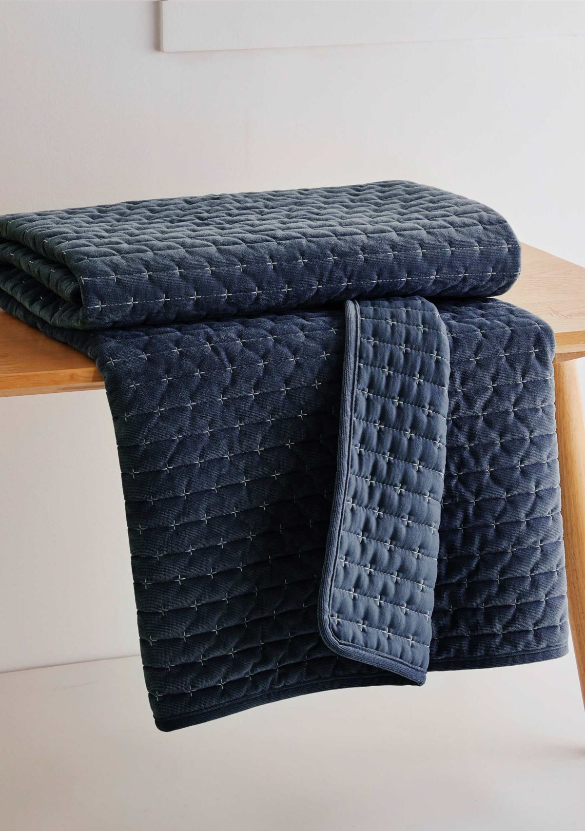 Velvet Stitch Quilted Throw