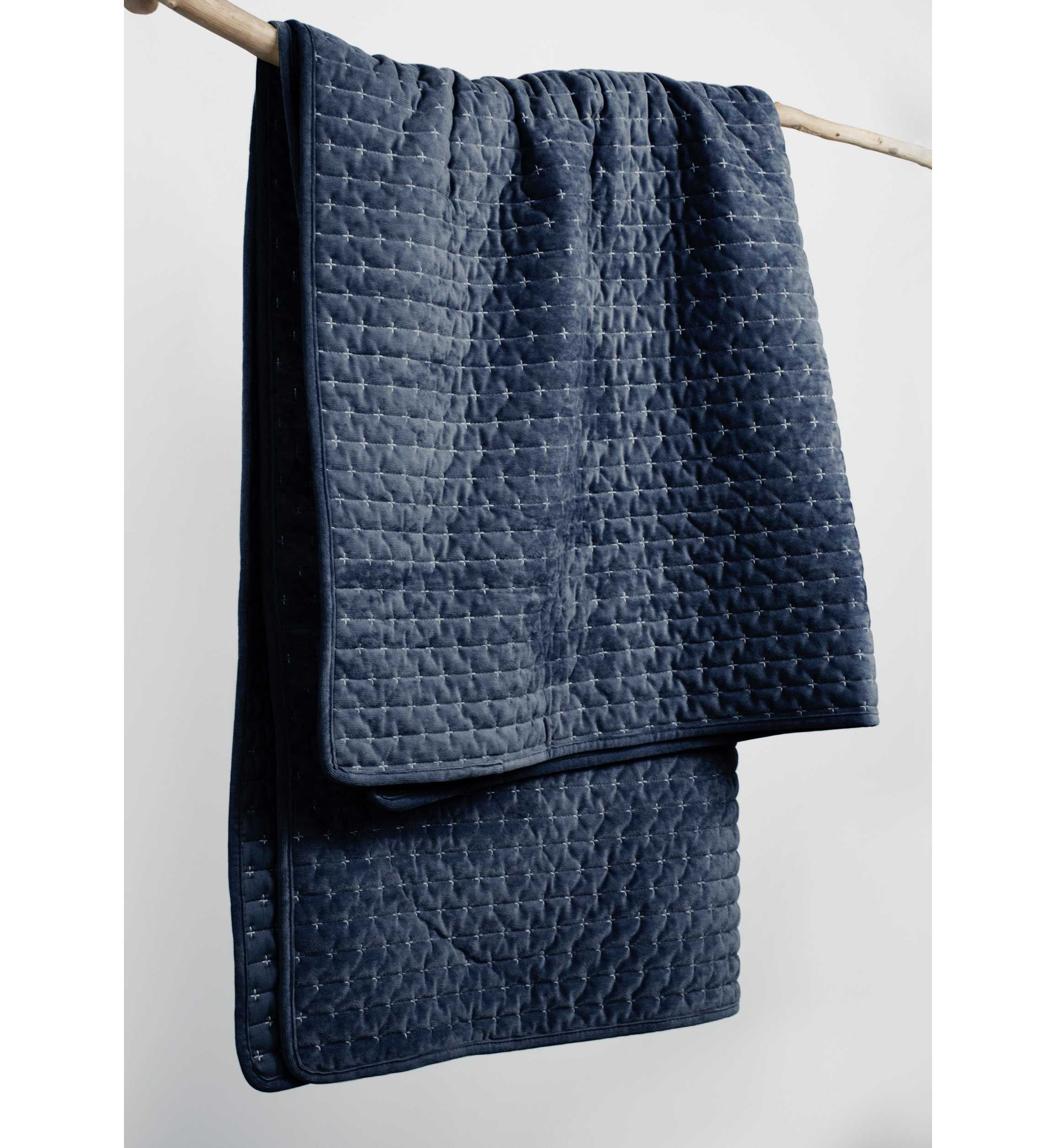Velvet Stitch Quilted Throw