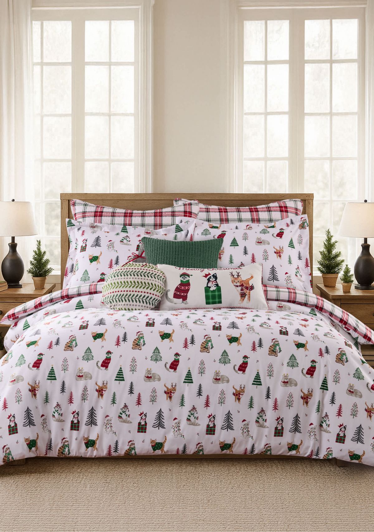 Meowy Christmas Duvet Cover Set