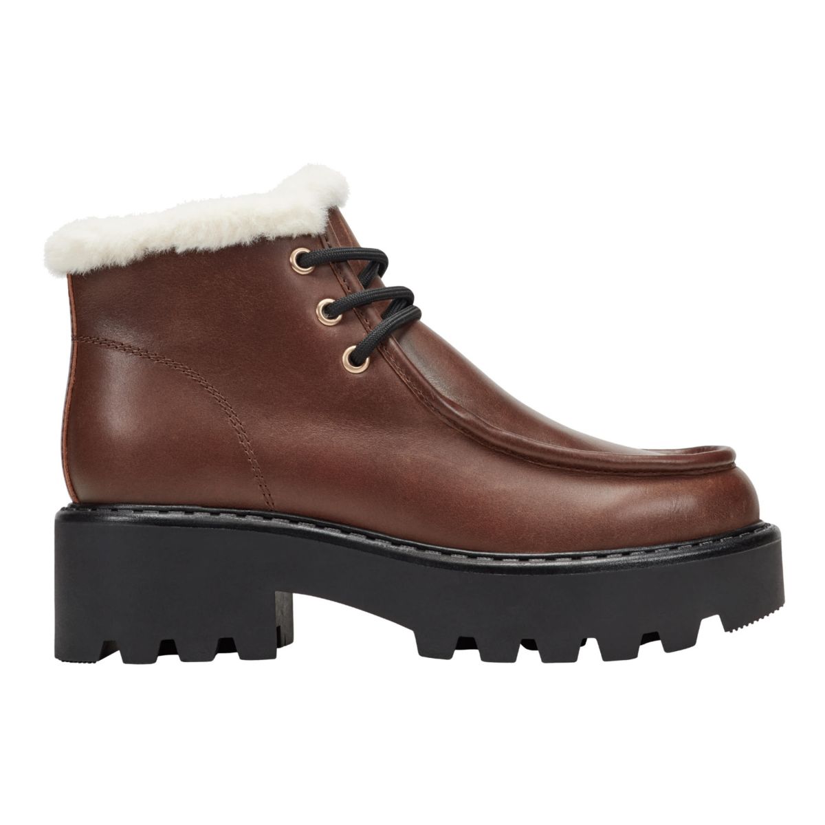 Percy Lace-up Lug-sole Casual Booties