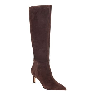 Marc Fisher LTD Women's Esmee Stiletto Pointy Toe Dress Boots, Dark Brown, 7.5M