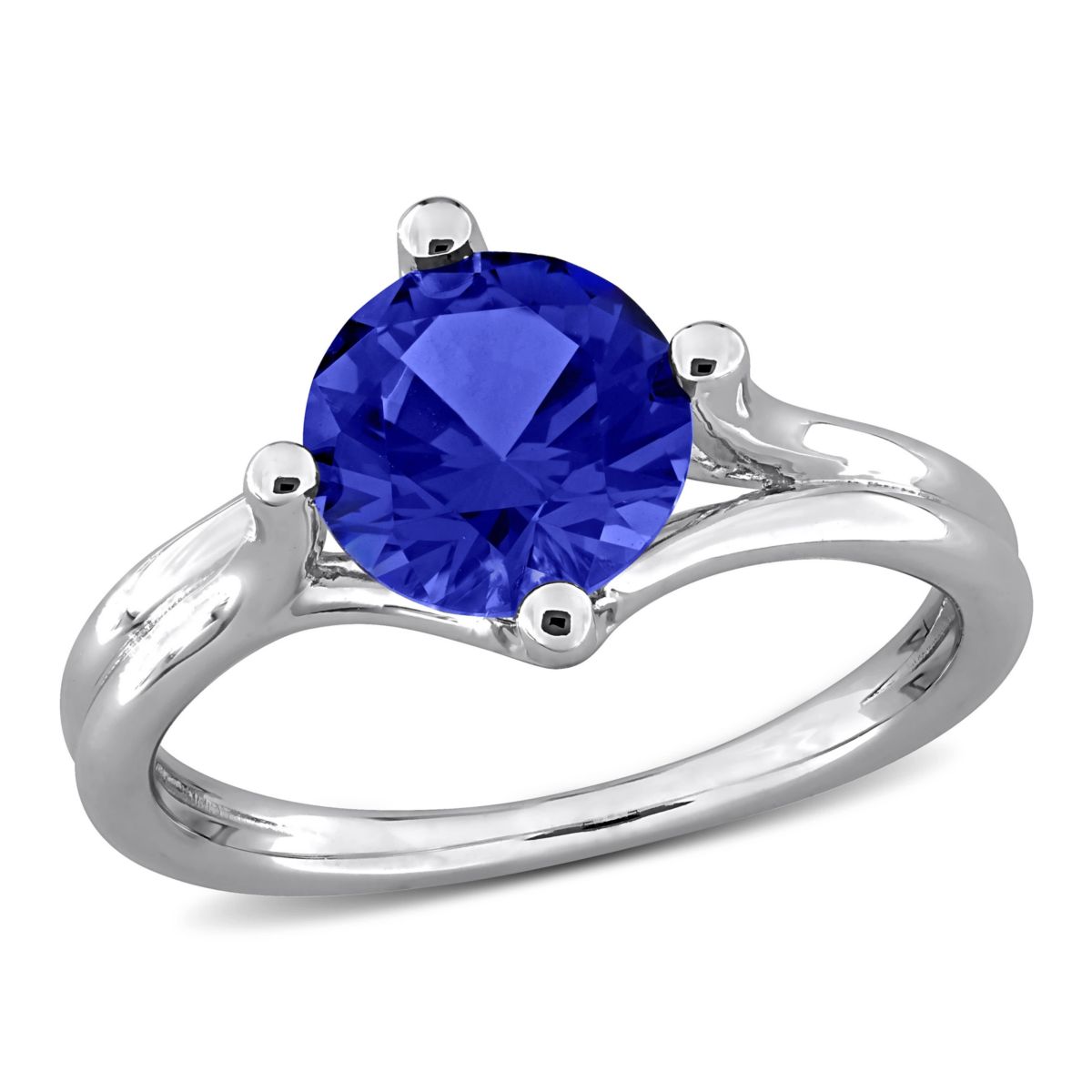 Lab Created Created Blue Sapphire Ring in Sterling Silver