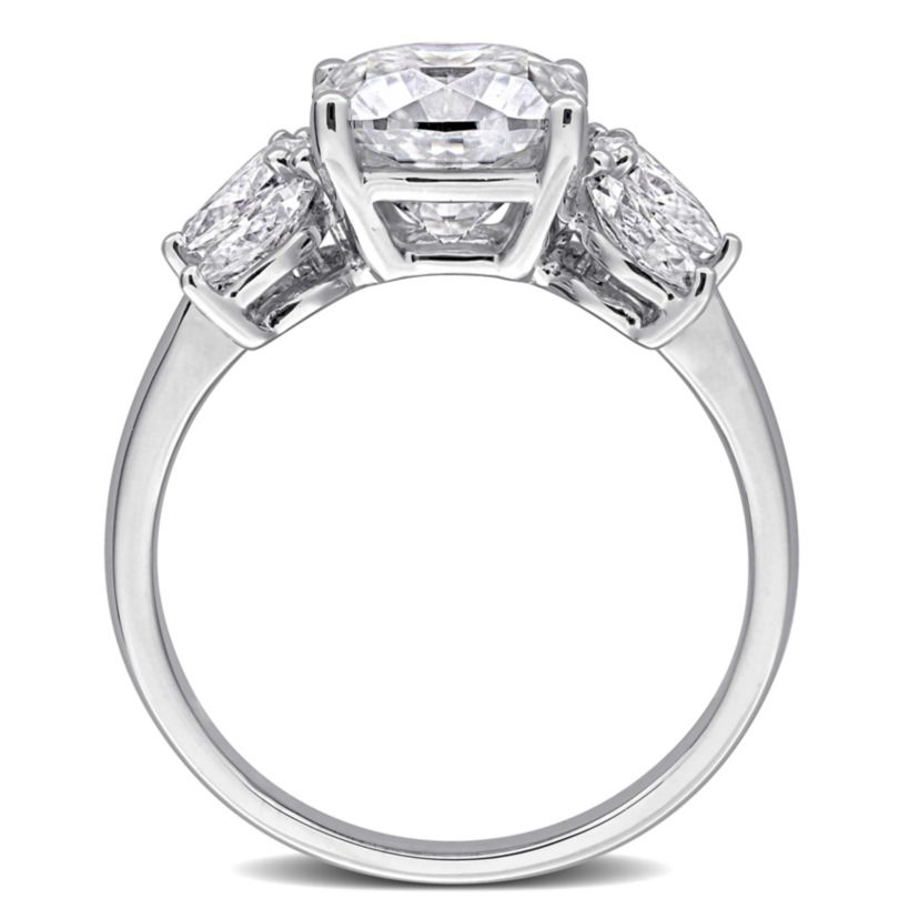 Lab Created Created White Moissanite Ring in Sterling Silver