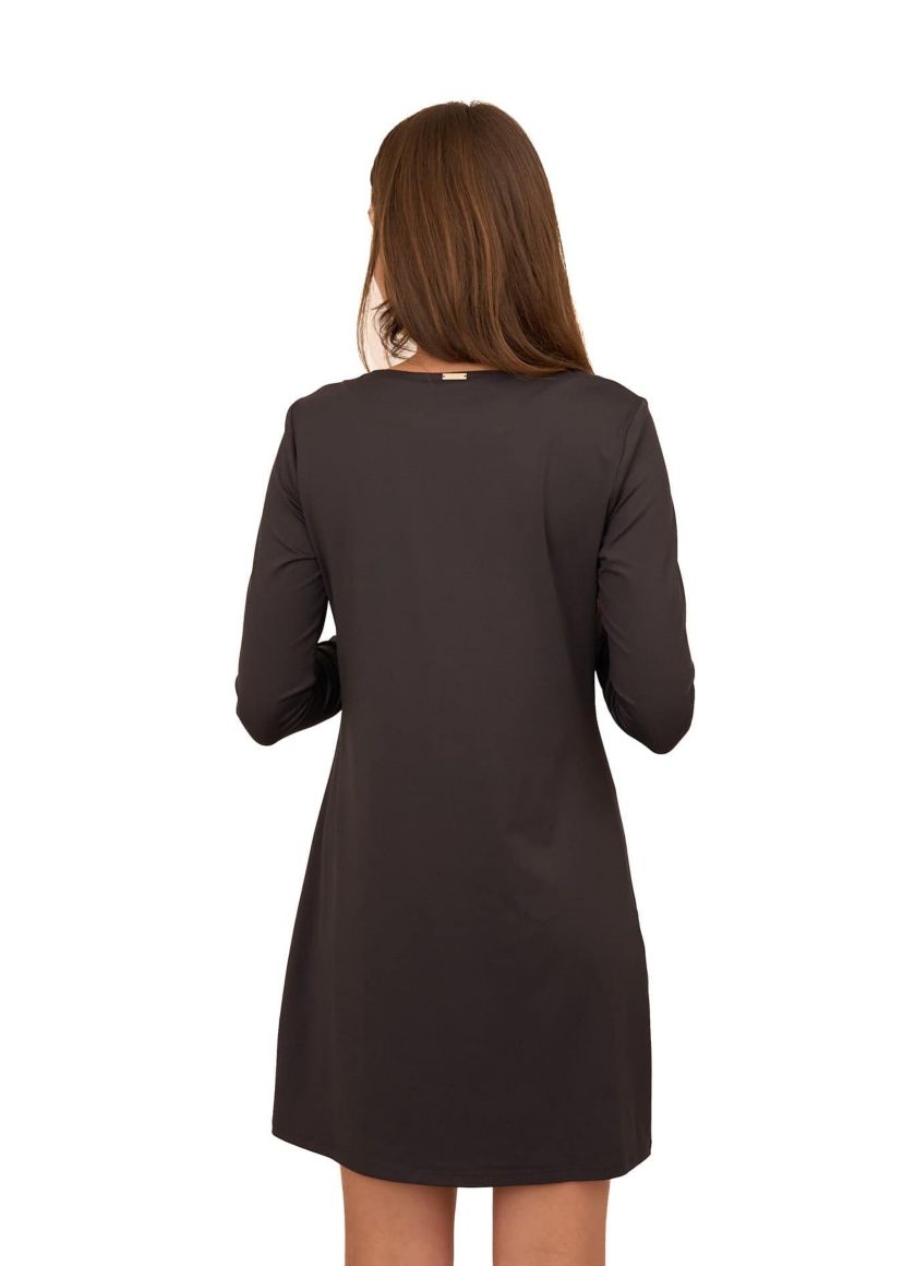 Metallic Keyhole Dress