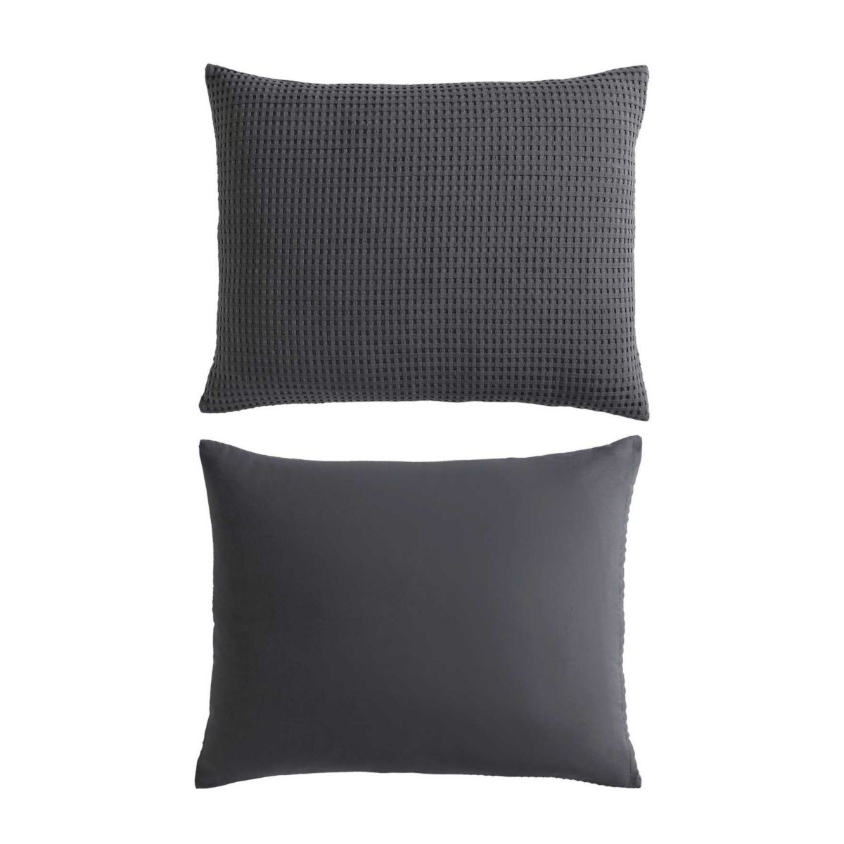 KCNY Solid Waffle Microfiber Duvet Set