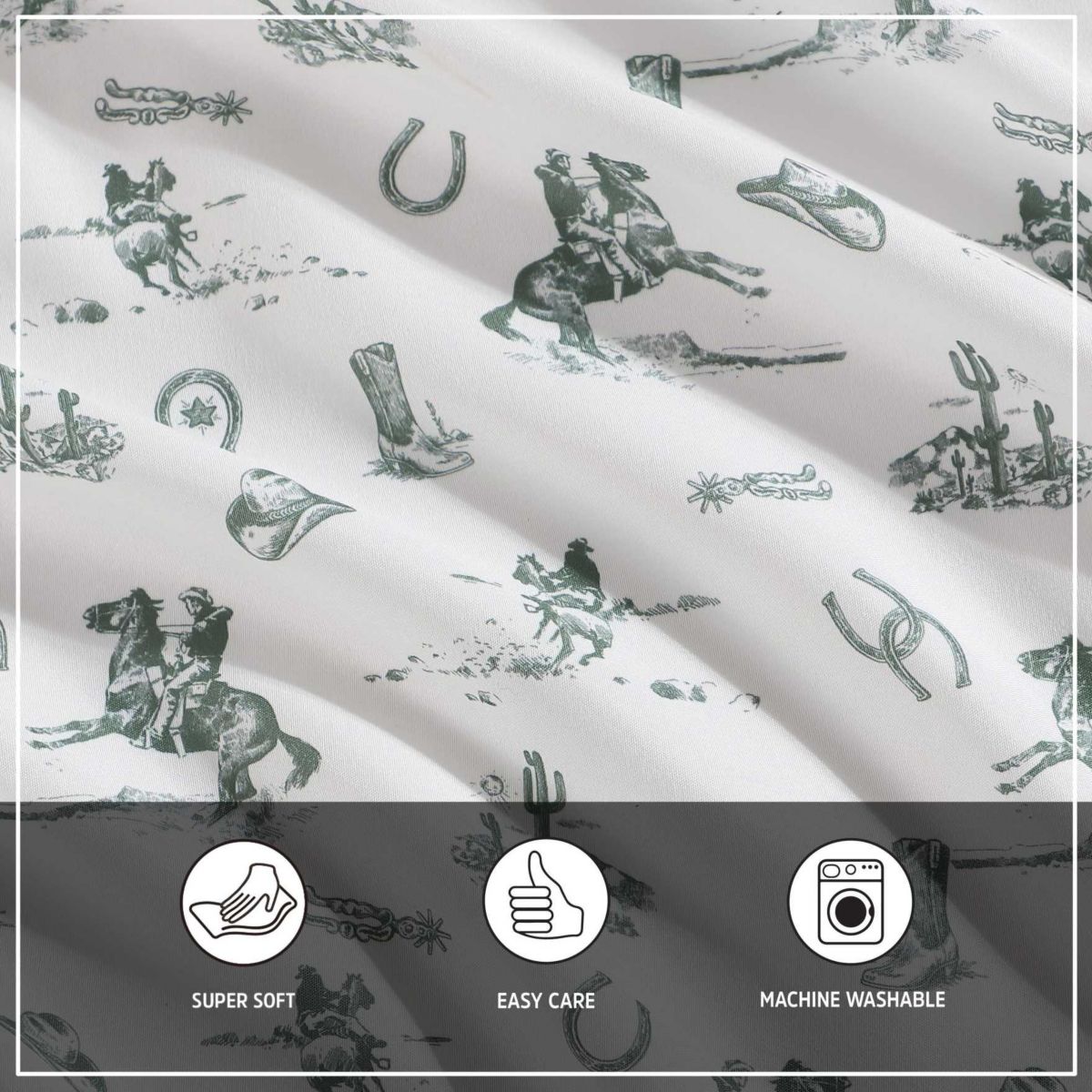 Cowboy Rodeo Microfiber Sheet Set