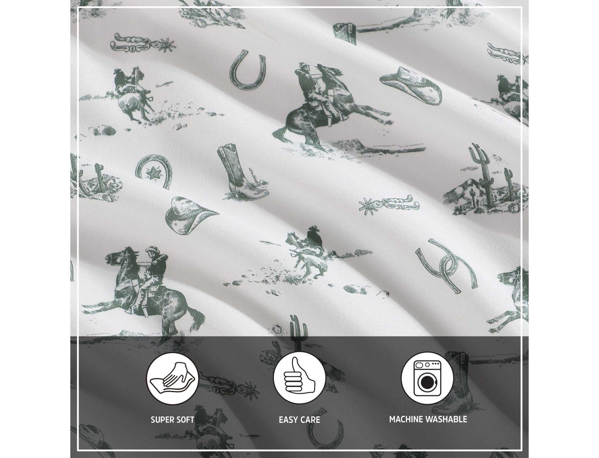 Cowboy Rodeo Microfiber Sheet Set