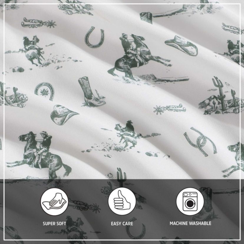 Cowboy Rodeo Microfiber Sheet Set