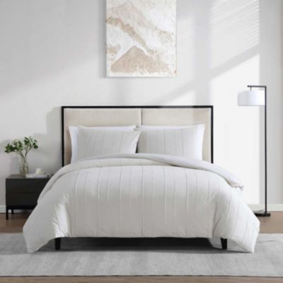 Vera Wang Woven Tucks Cotton Comforter Set, Queen