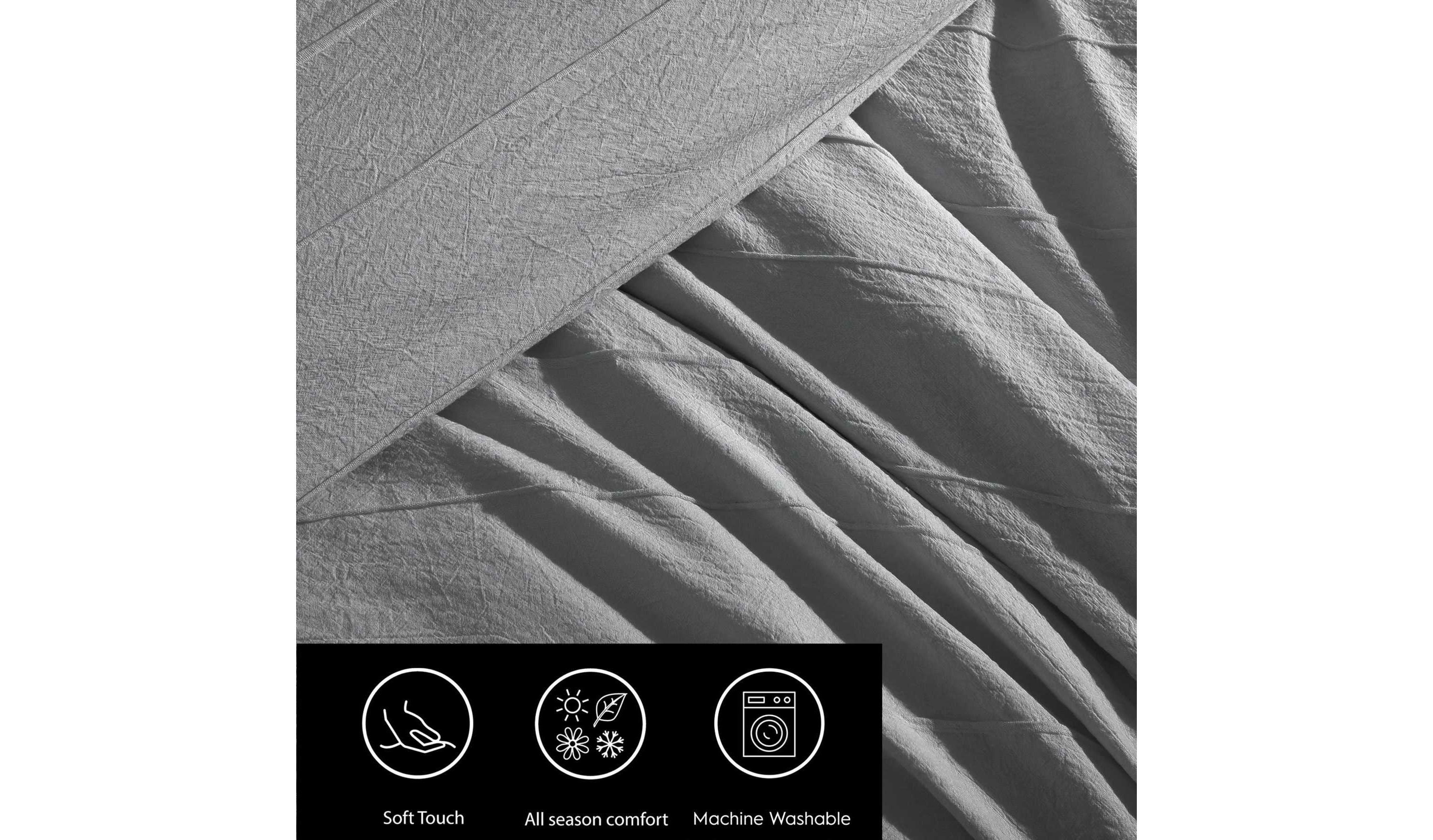 Woven Tucks Cotton Comforter Set