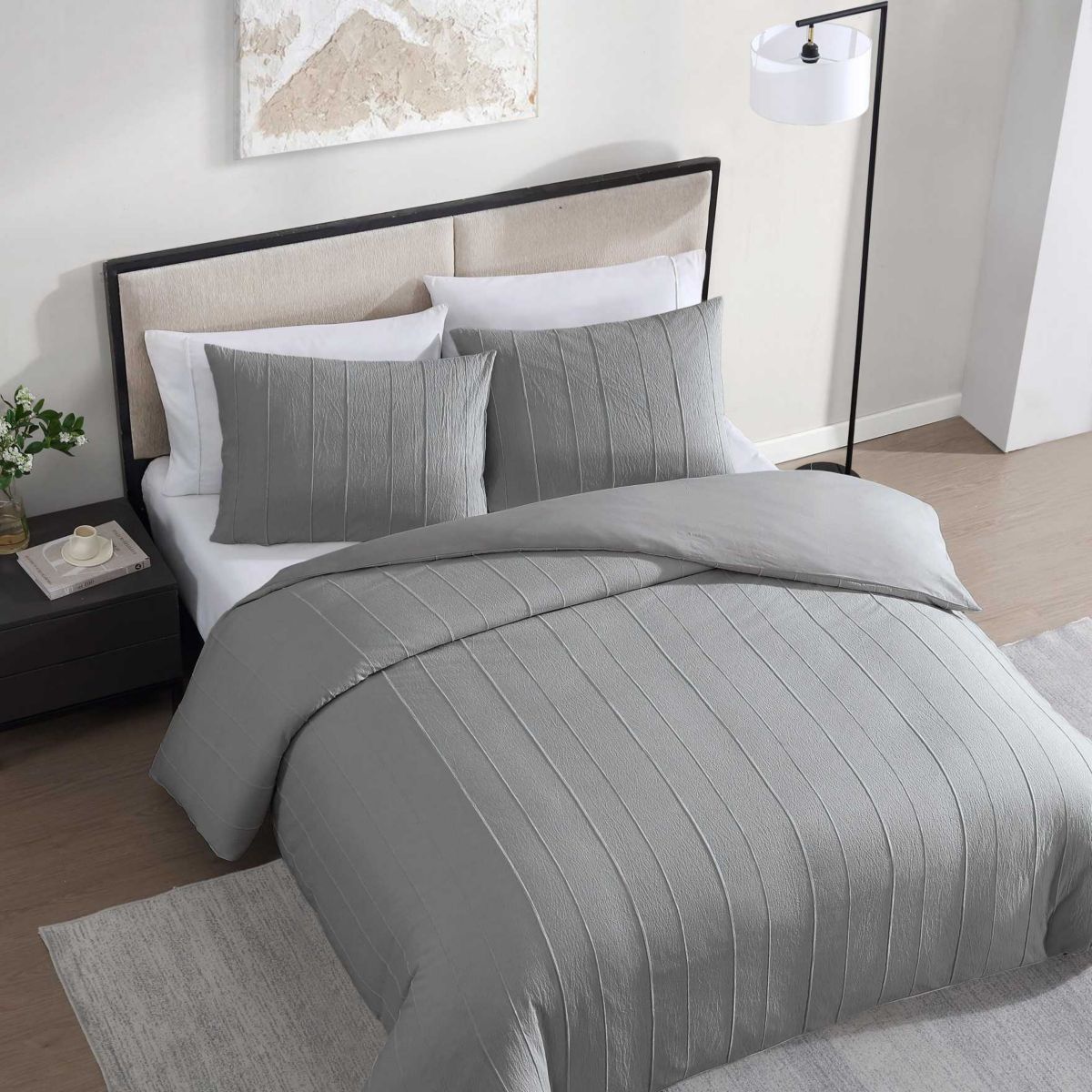 Woven Tucks Cotton Comforter Set