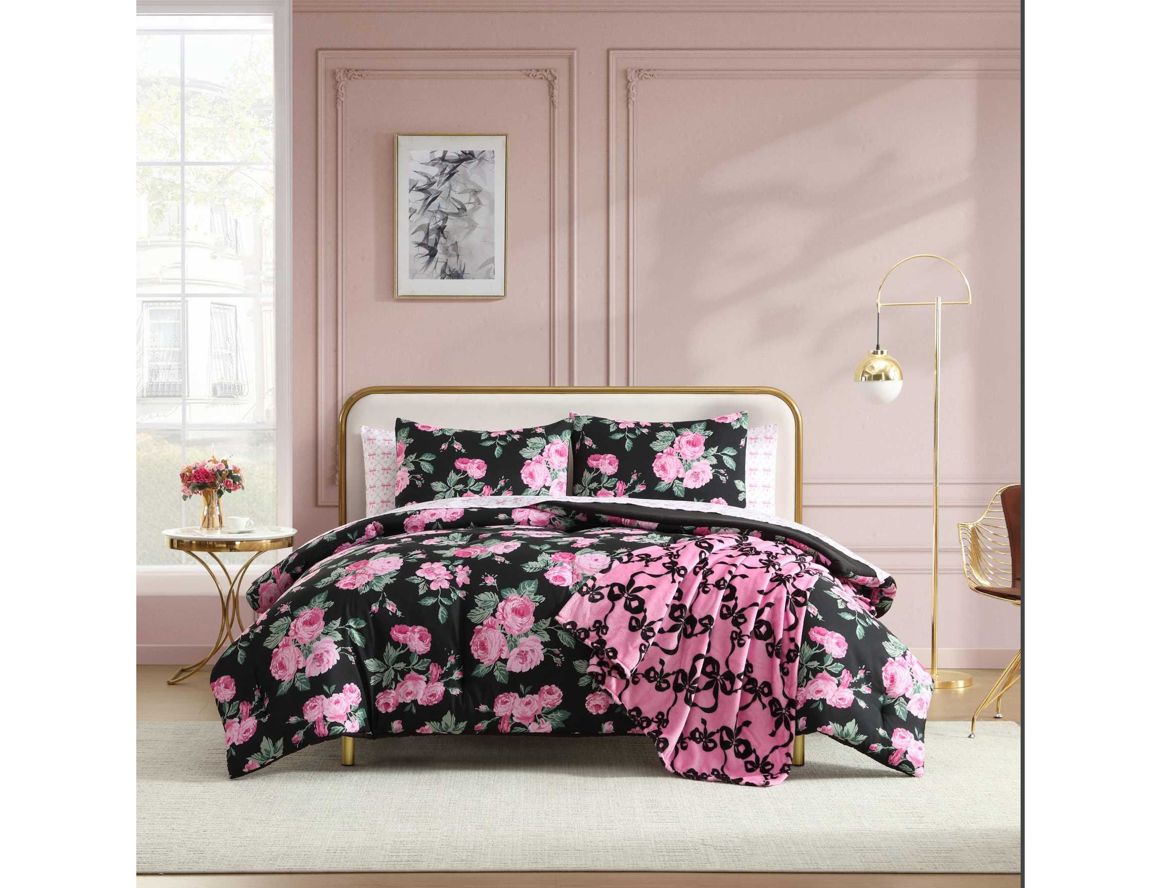 Garden Floral Microfiber Comforter Set