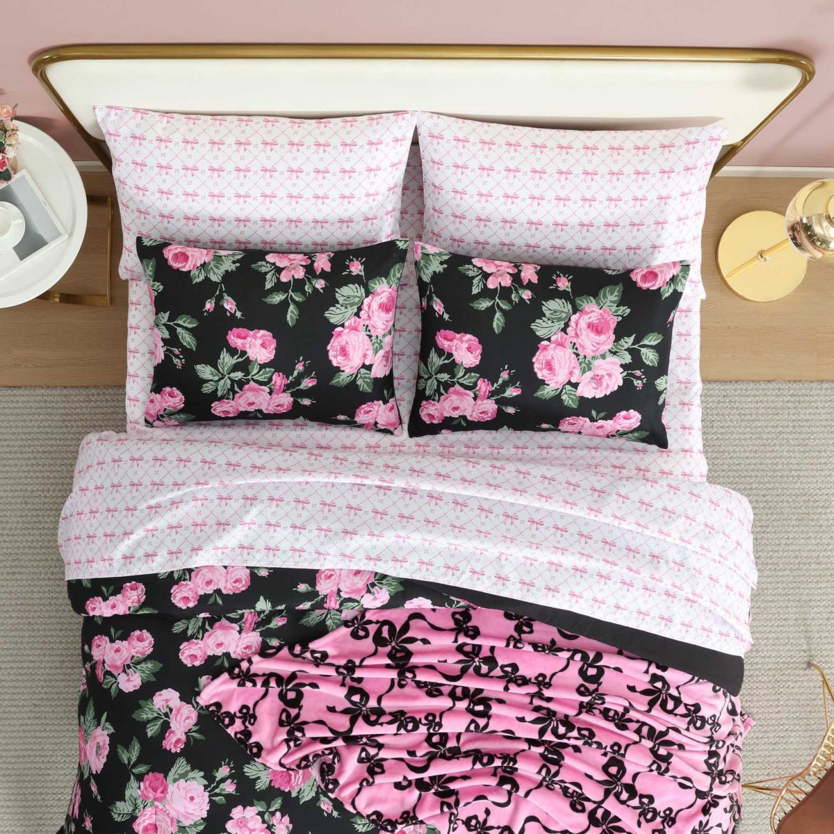 Garden Floral Microfiber Comforter Set