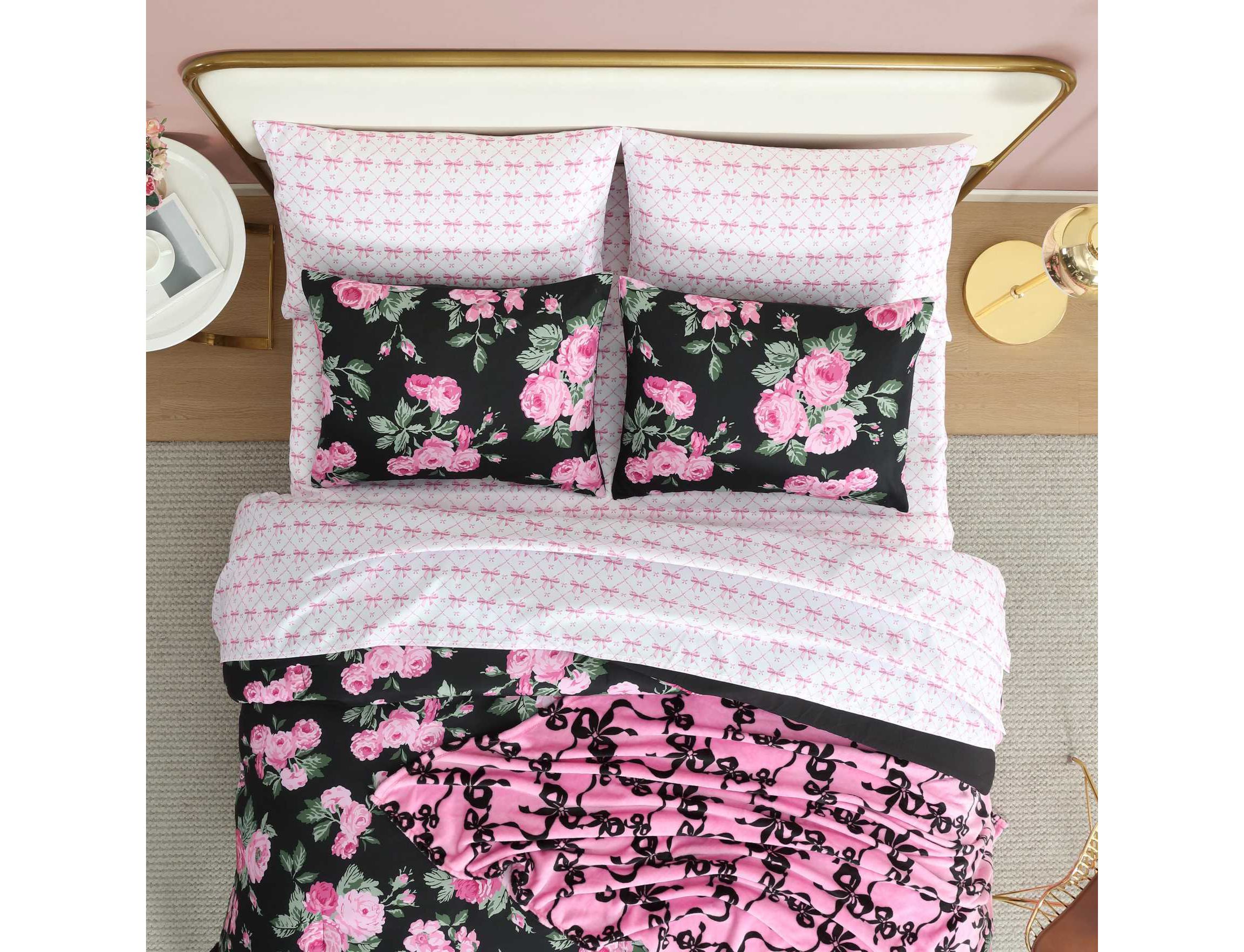 Garden Floral Microfiber Comforter Set