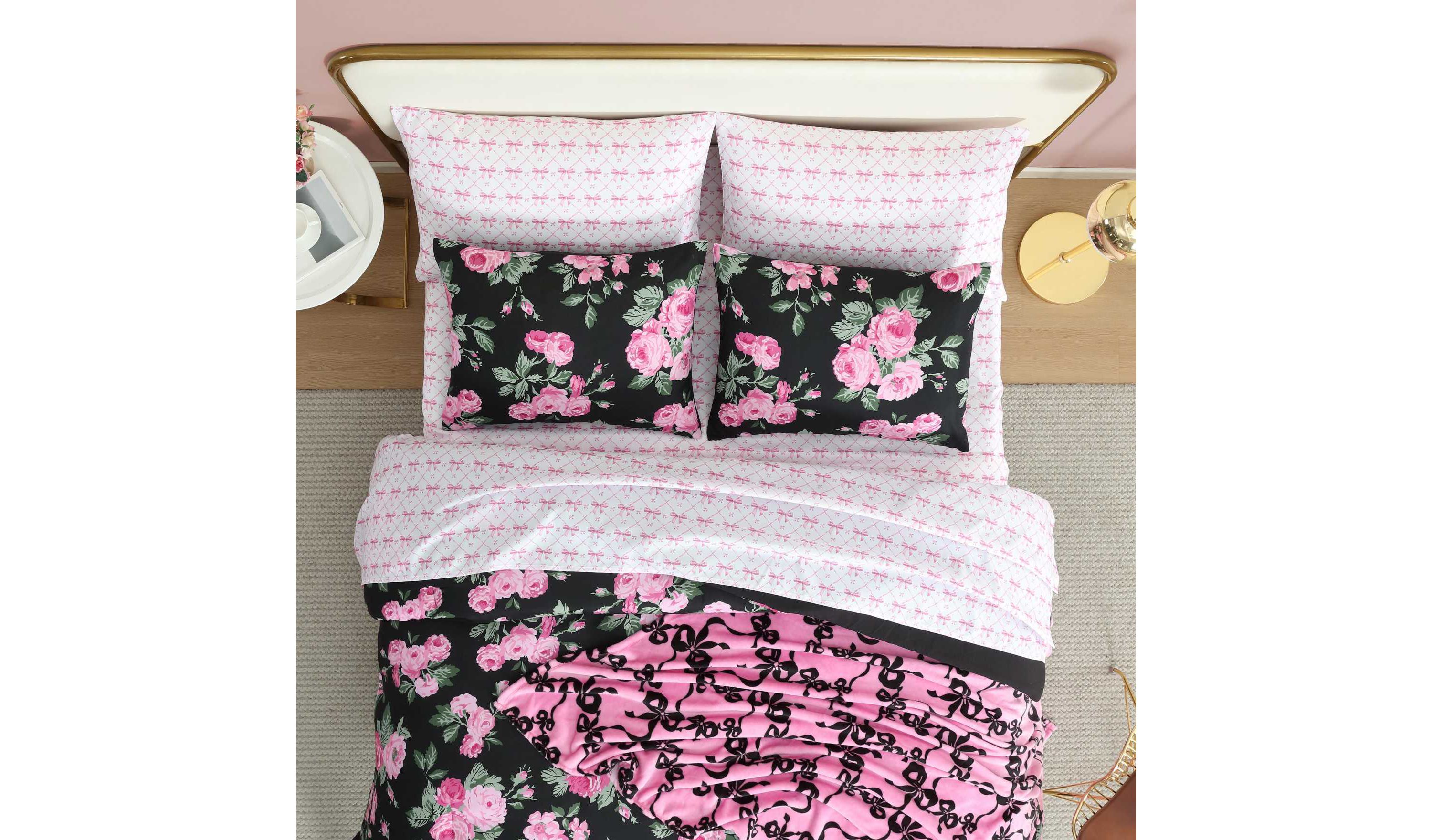 Garden Floral Microfiber Comforter Set
