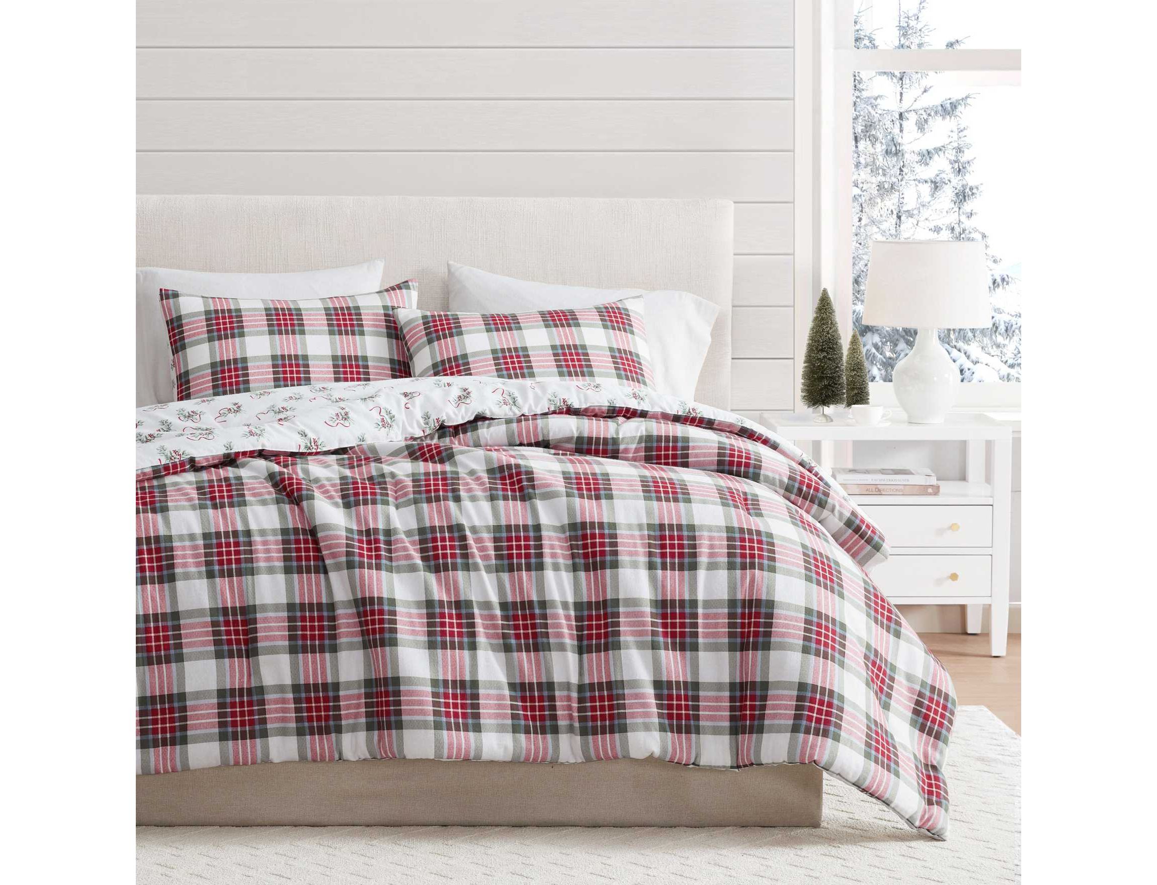 Yuletide Spruce Plaid Cotton Comforter Set