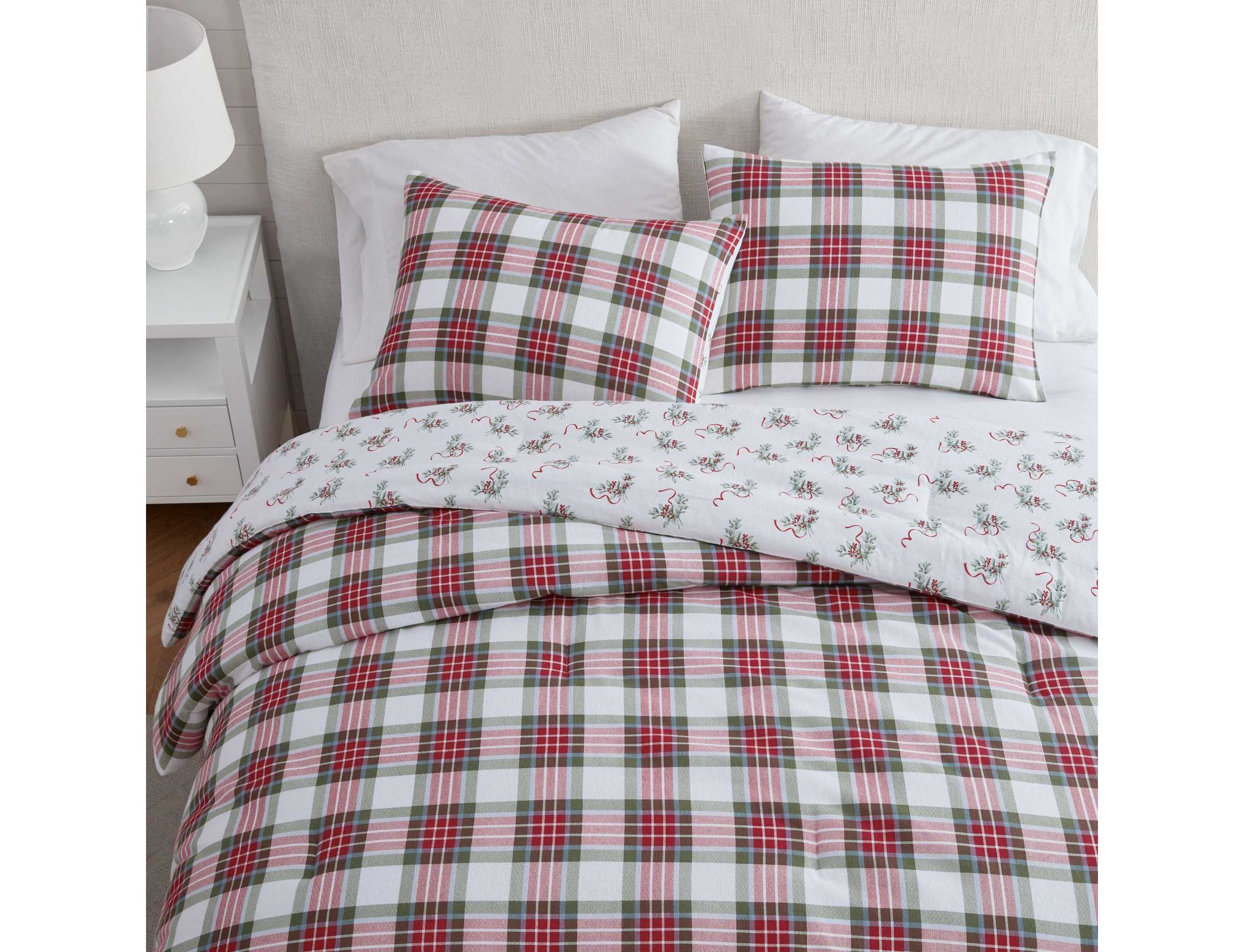 Yuletide Spruce Plaid Cotton Comforter Set