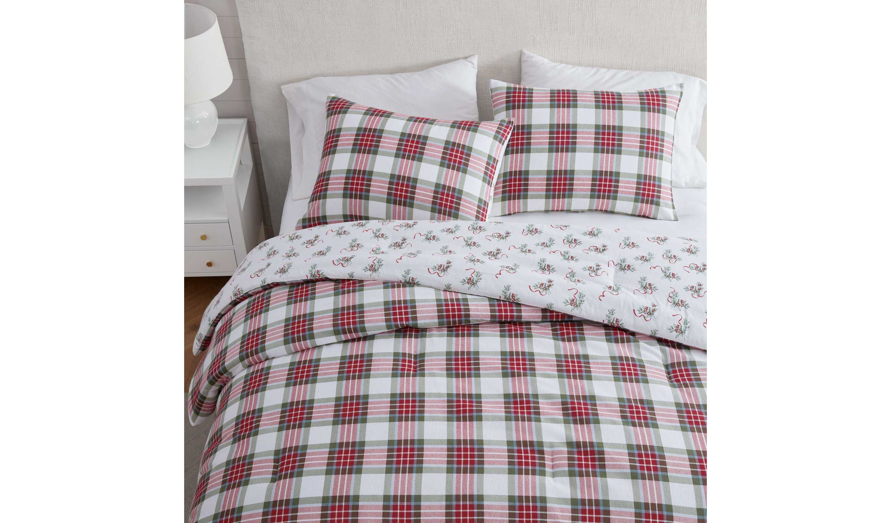 Yuletide Spruce Plaid Cotton Comforter Set
