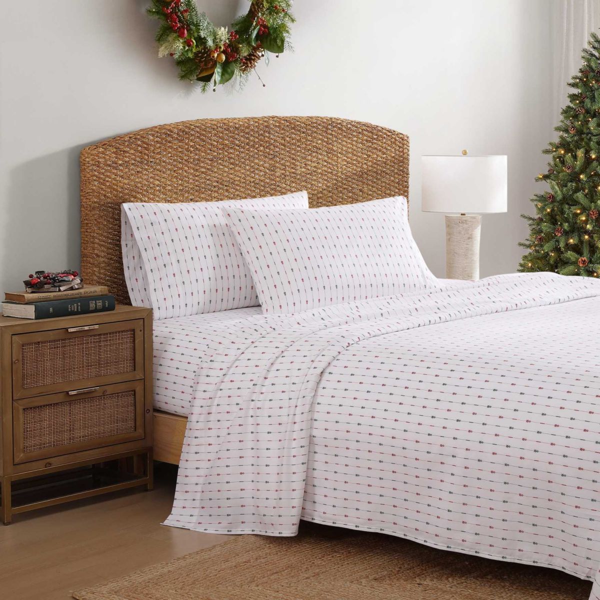 Pineapple Pinstripe Cotton Sheet Set