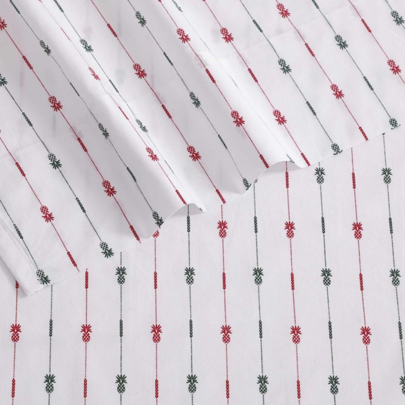 Pineapple Pinstripe Cotton Sheet Set