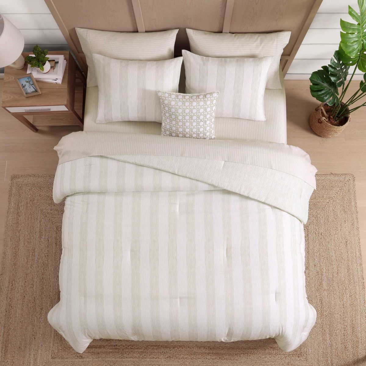 Bahama Weekend Stripe Microfiber Comforter Set