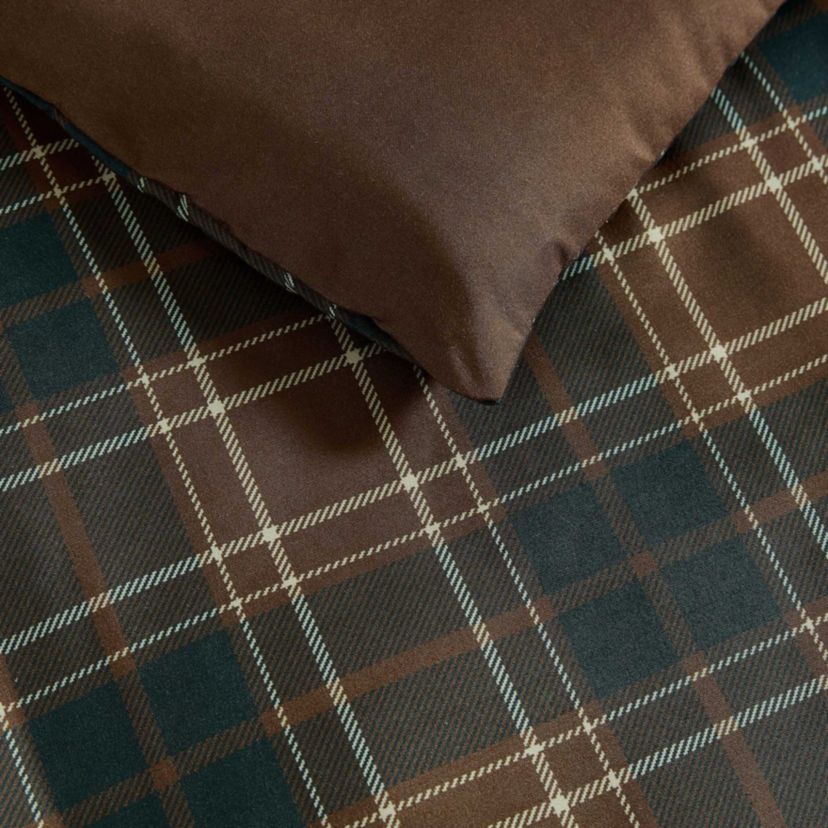 Huntley Plaid Microfiber Comforter Set