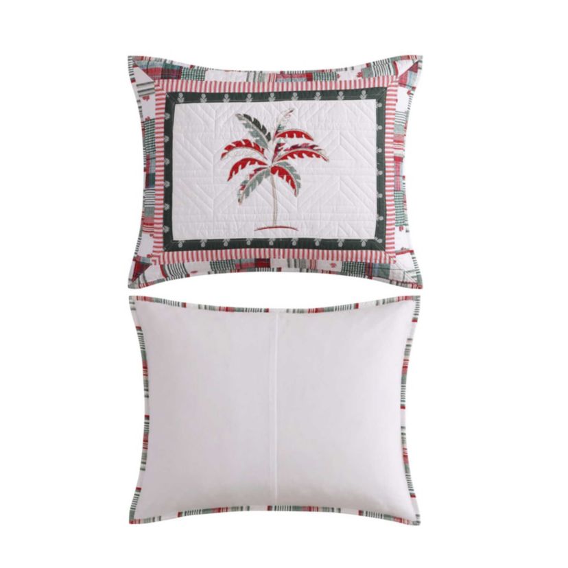 Palm Tree Patchwork Cotton Quilt Set