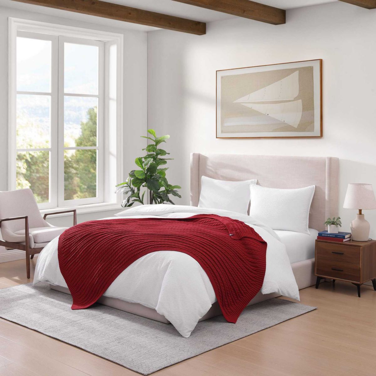 Hilfiger Cable Knit Cotton Throw