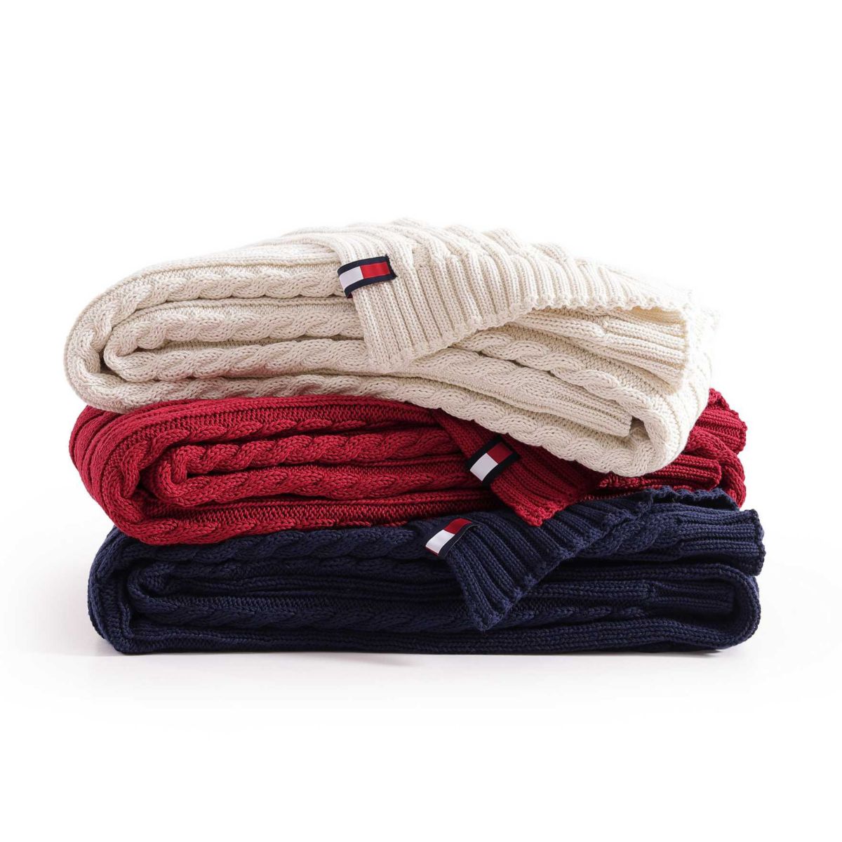 Hilfiger Cable Knit Cotton Throw