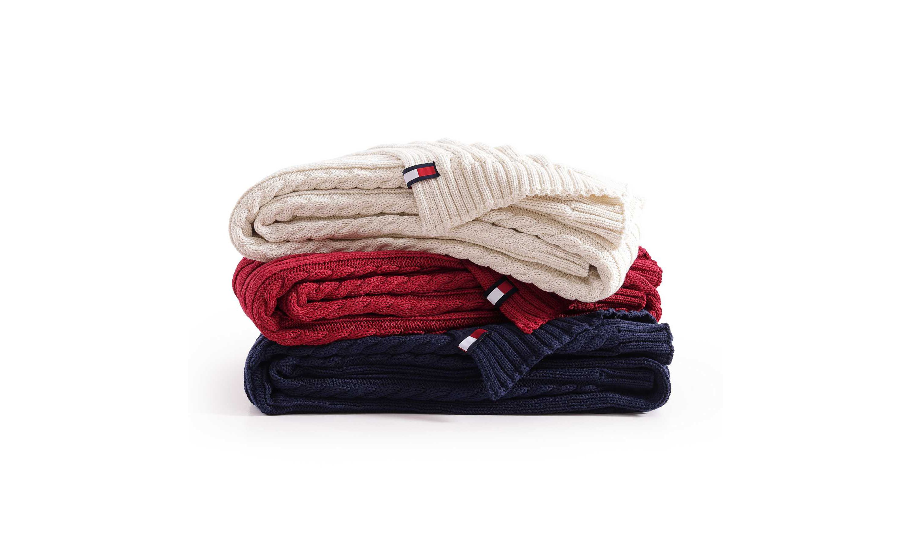 Hilfiger Cable Knit Cotton Throw