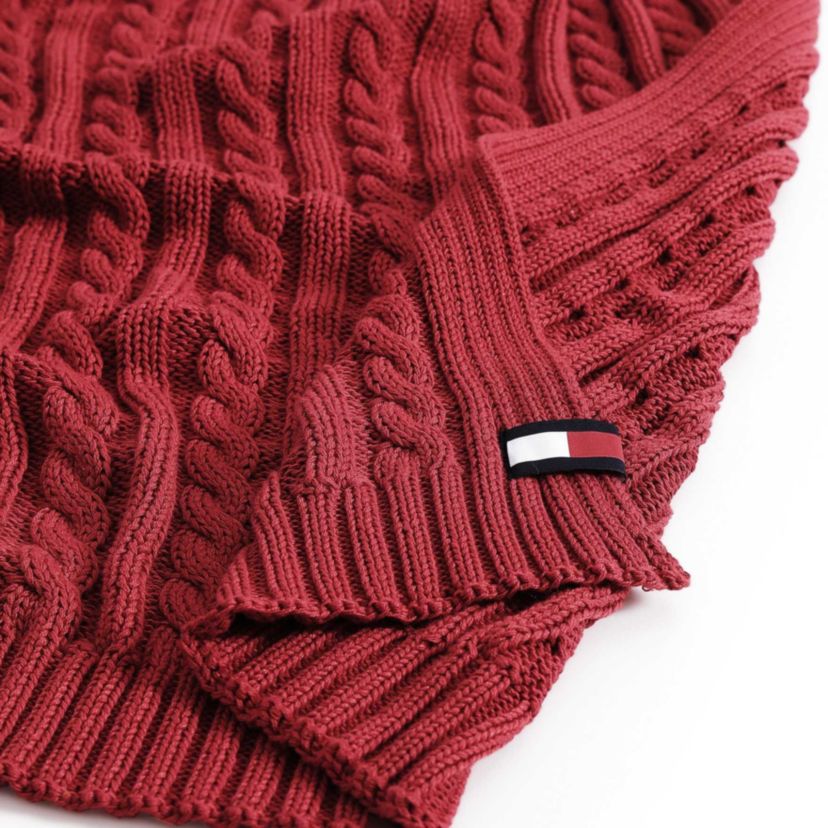 Hilfiger Cable Knit Cotton Throw