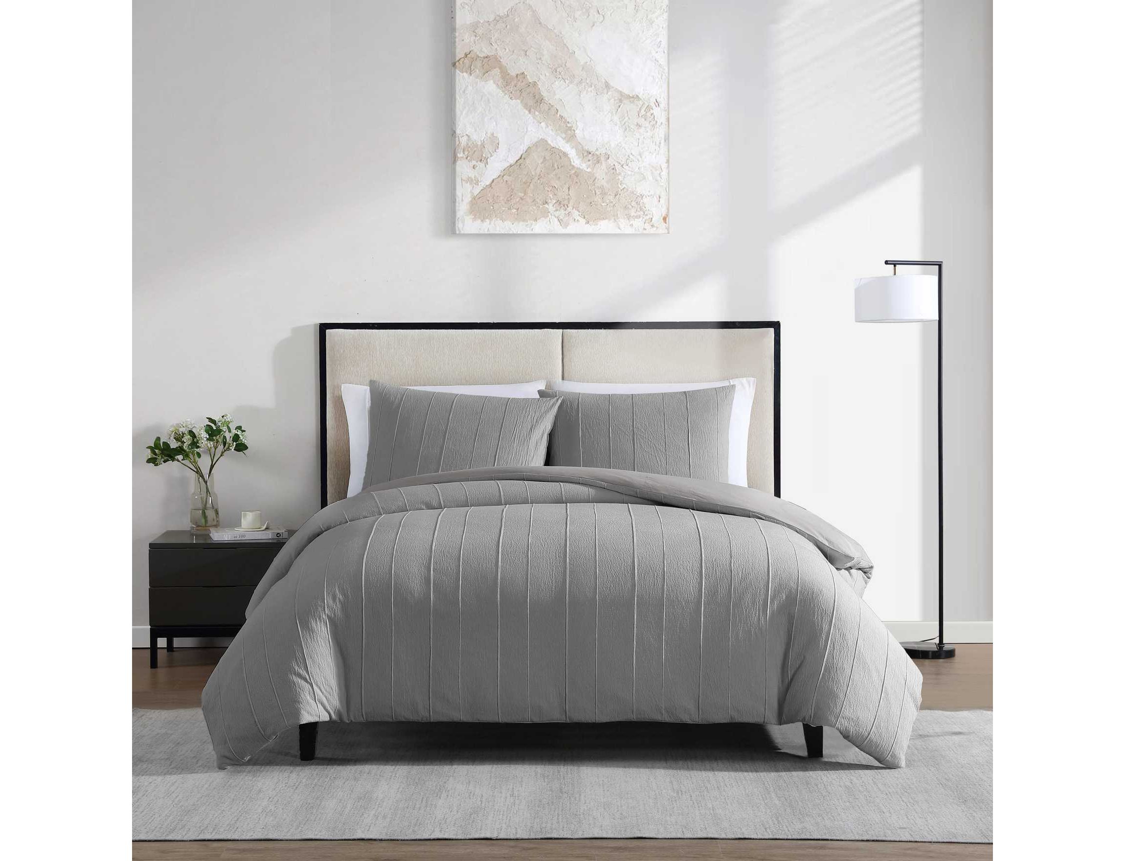 Woven Tucks Cotton Duvet Set