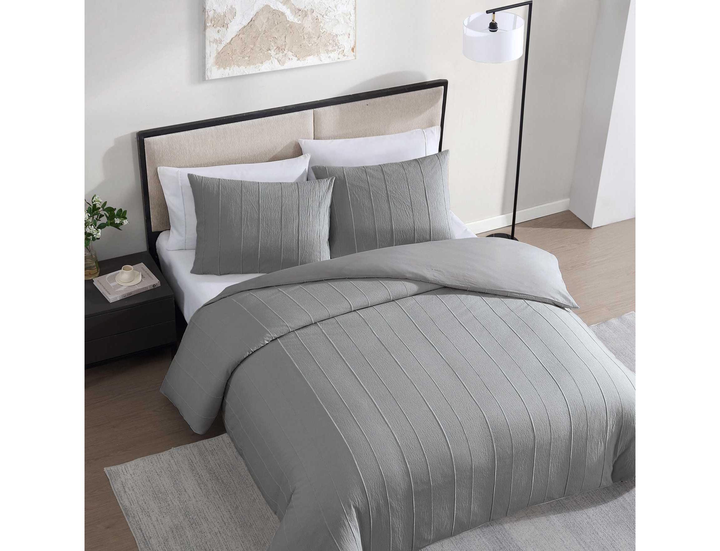 Woven Tucks Cotton Duvet Set
