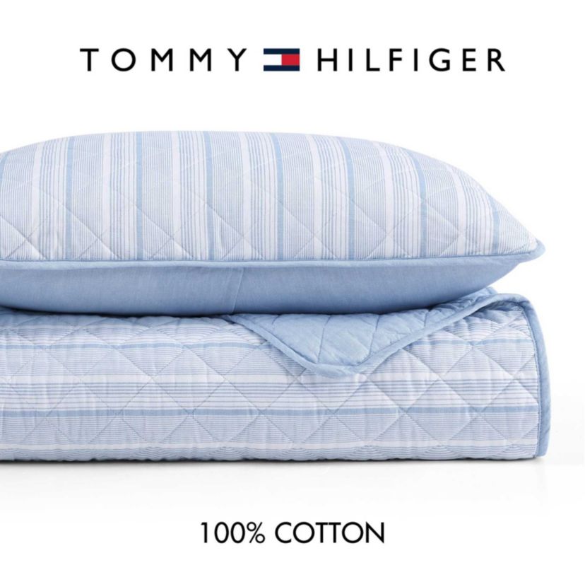 Sailing Stripe Cotton Quilt Set