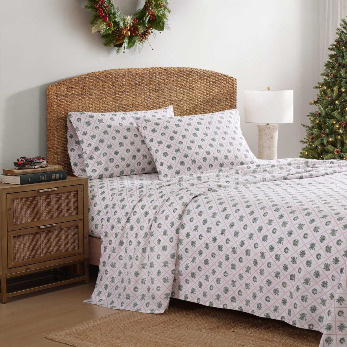 Palm Tree Trellis Cotton Sheet Set