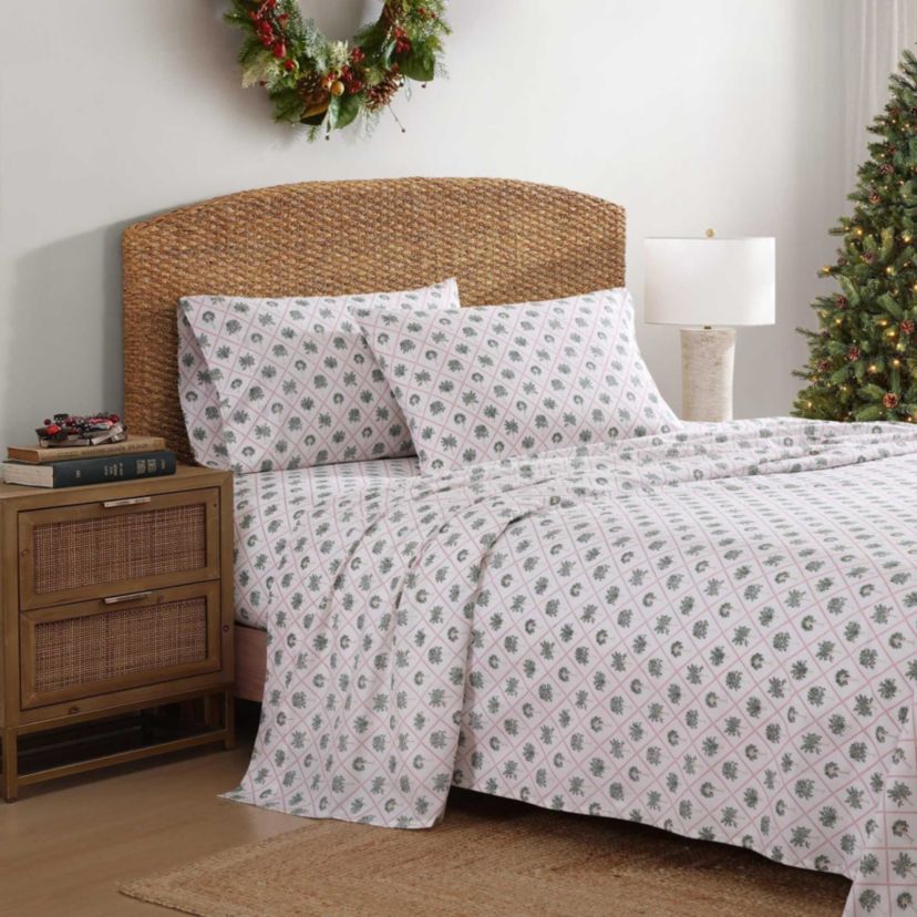 Palm Tree Trellis Cotton Sheet Set