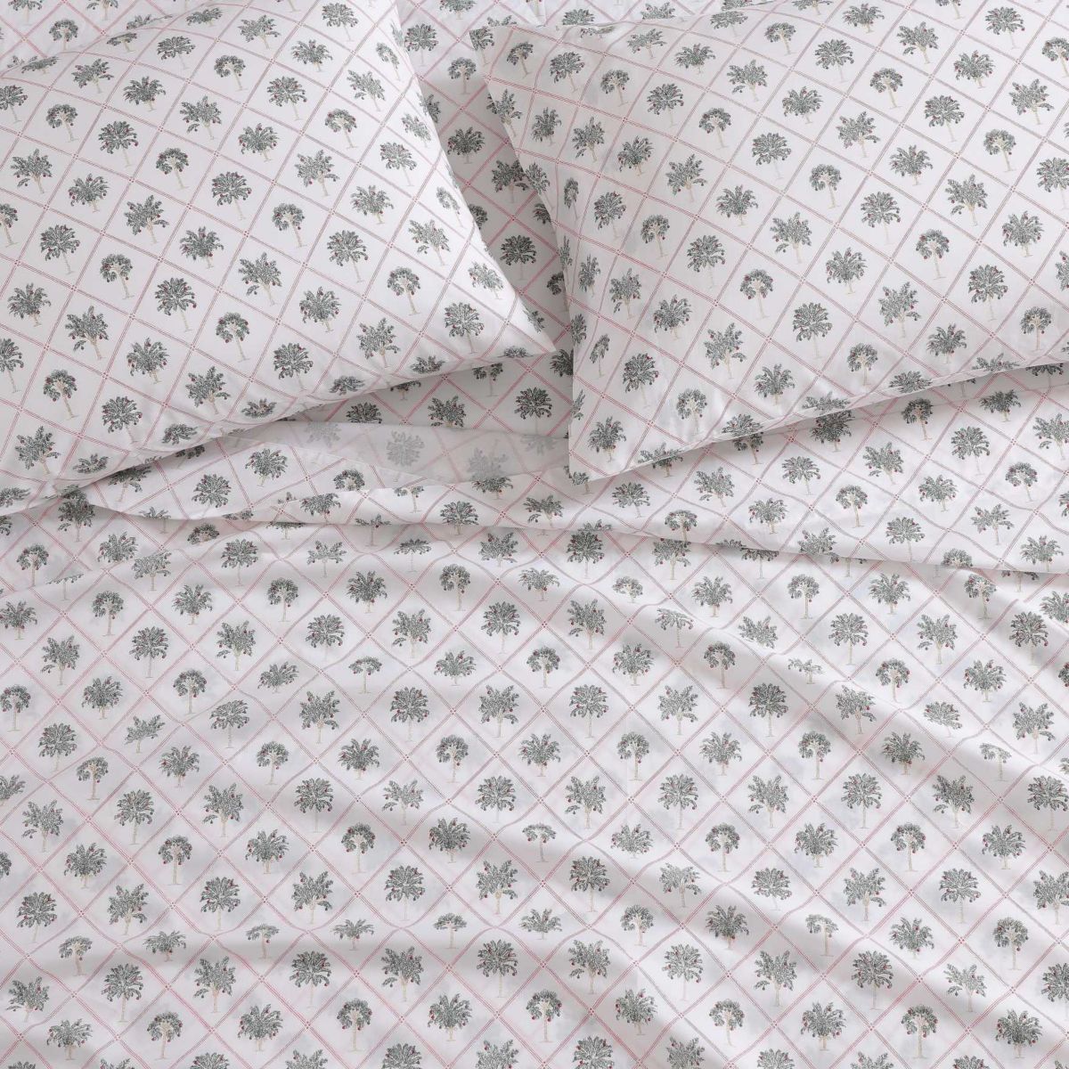 Palm Tree Trellis Cotton Sheet Set