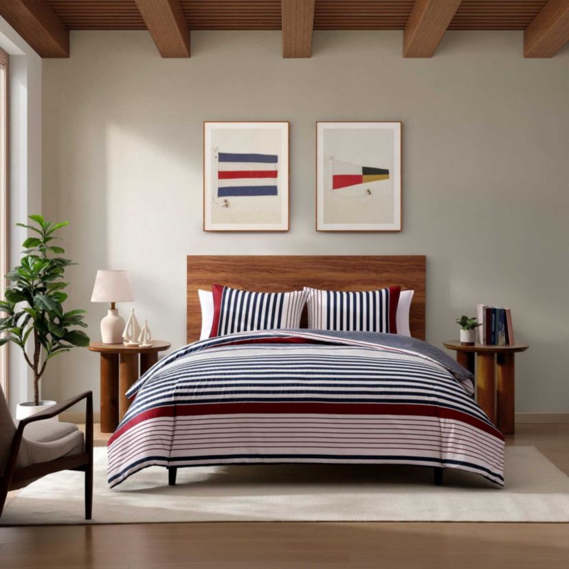 Brooklyn Stripe Cotton Comforter Set