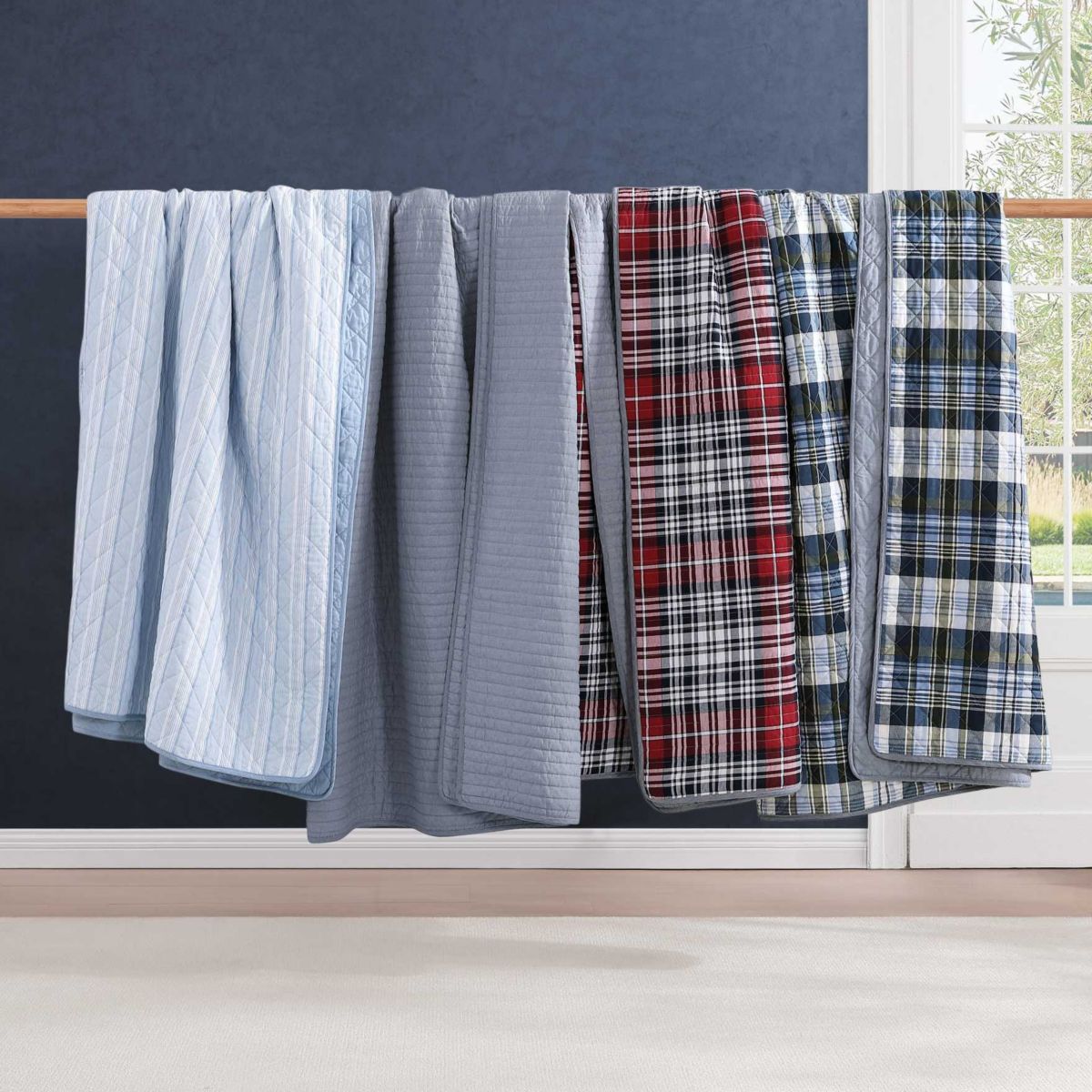 Collegiate Tartan Cotton Quilt Set