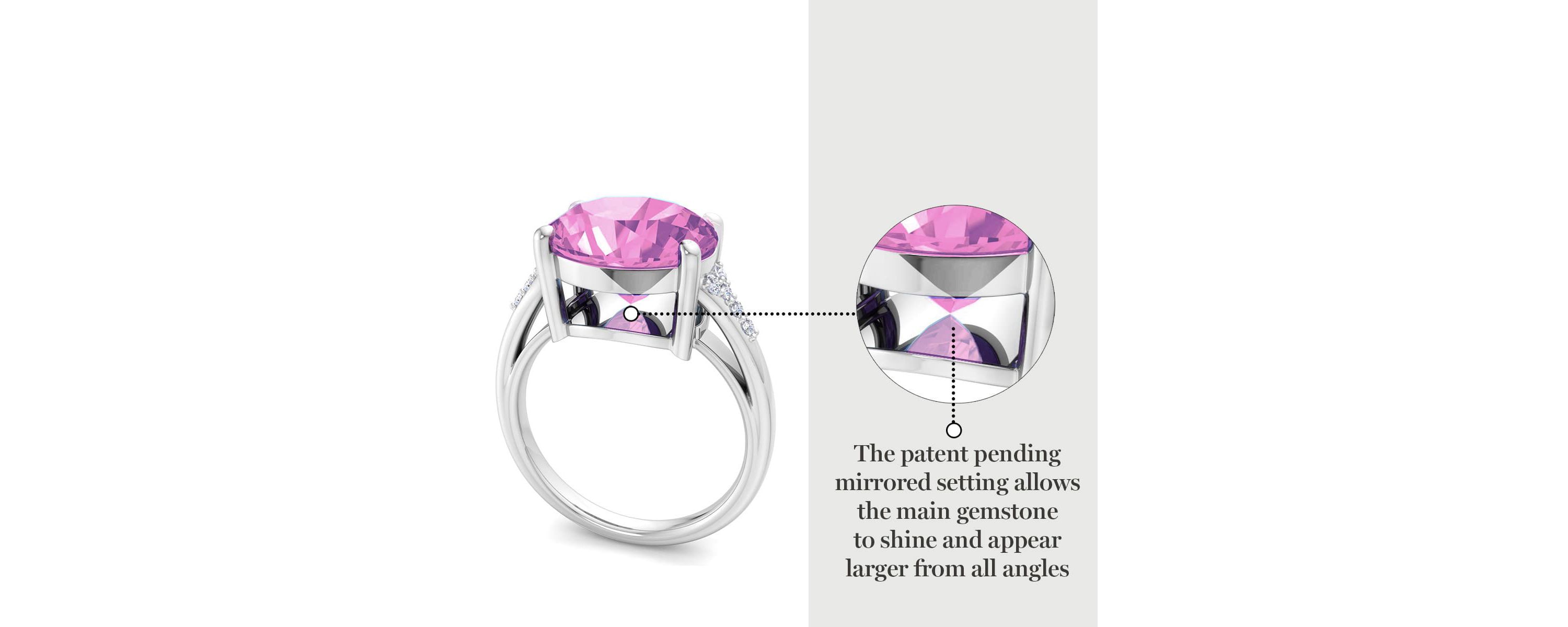 Lab Created 4 1/2 Carat Oval Shape Gemstone and Lab Grown Diamond Ring In Sterling Silver