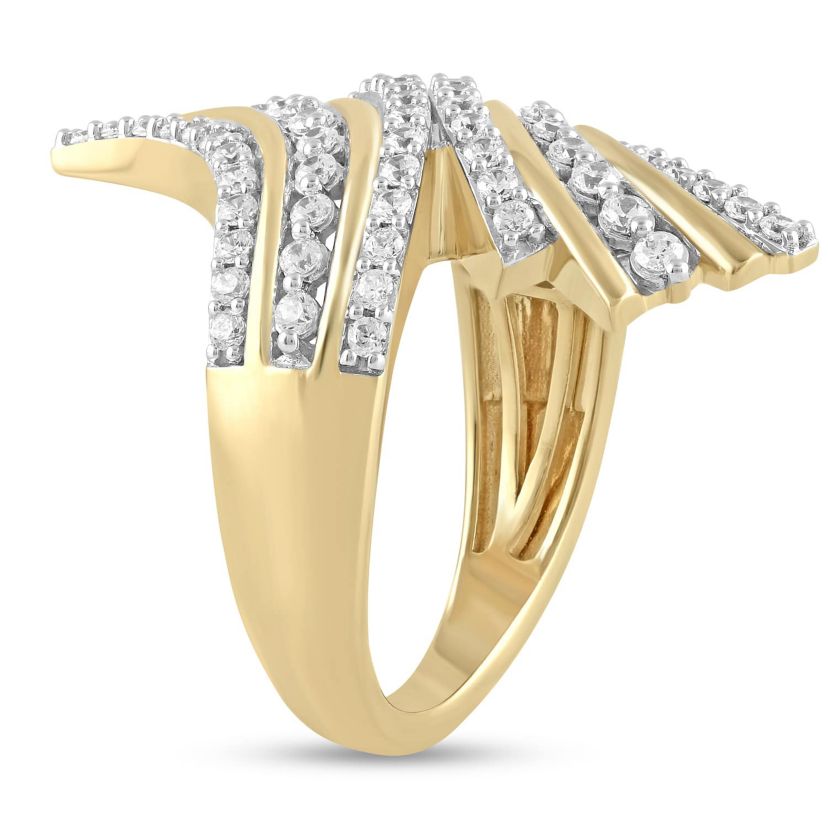 Lab Created Womens Diamond  BypassRing