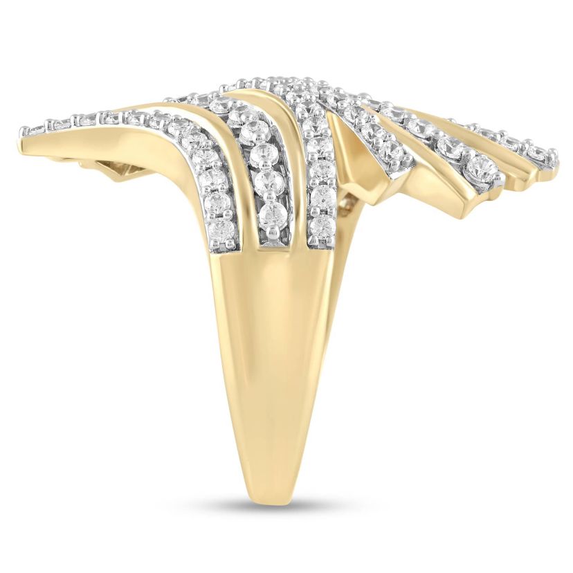 Lab Created Womens Diamond  BypassRing