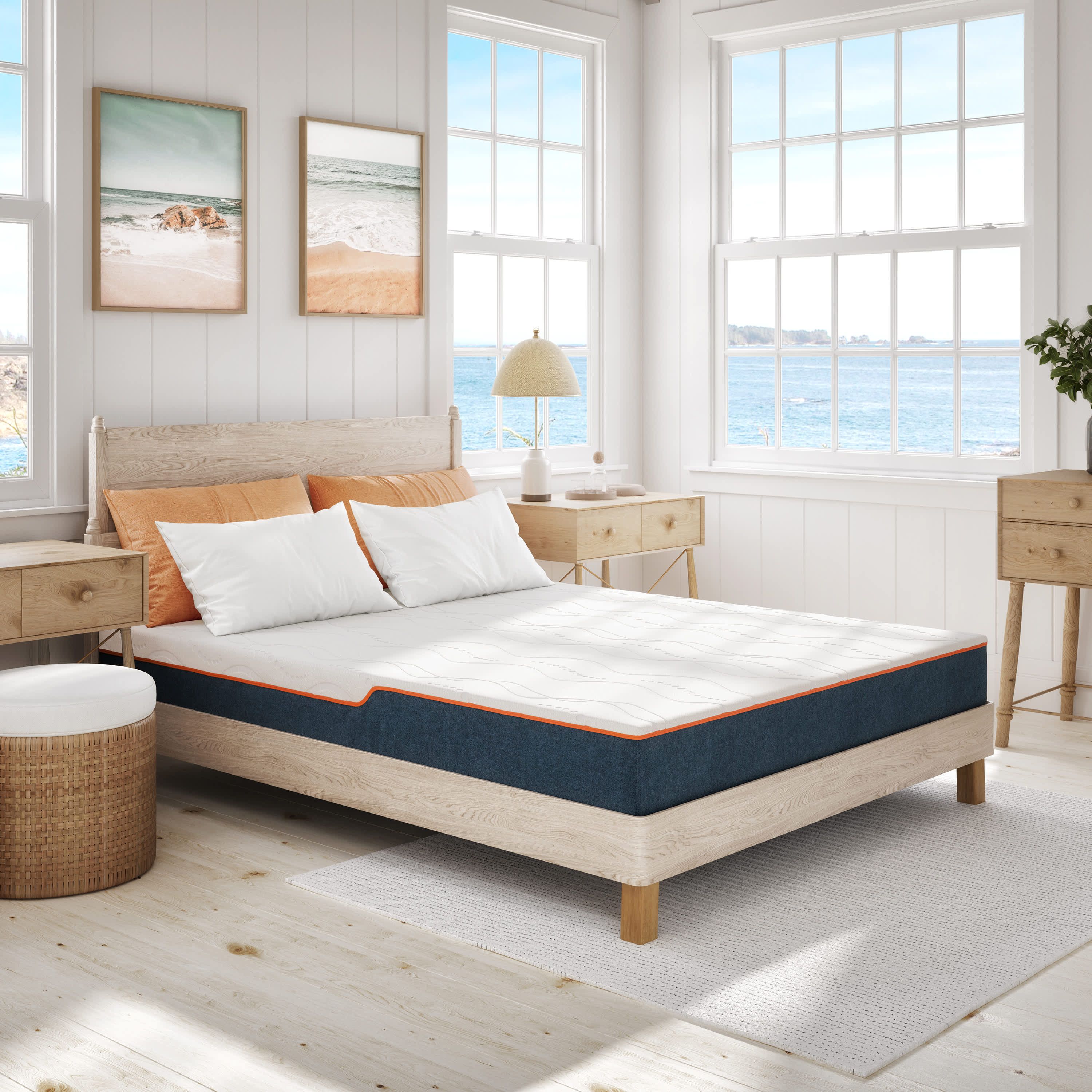 Nautica Home 8 Inch Enliven Air Flow Gel Memory Foam Mattress- Cooling Air Flow Layers- Bed in a Box