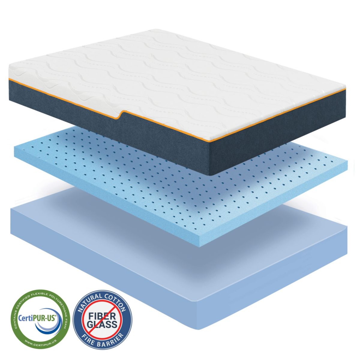 Nautica Home 8 Inch Enliven Air Flow Gel Memory Foam Mattress- Cooling Air Flow Layers- Bed in a Box
