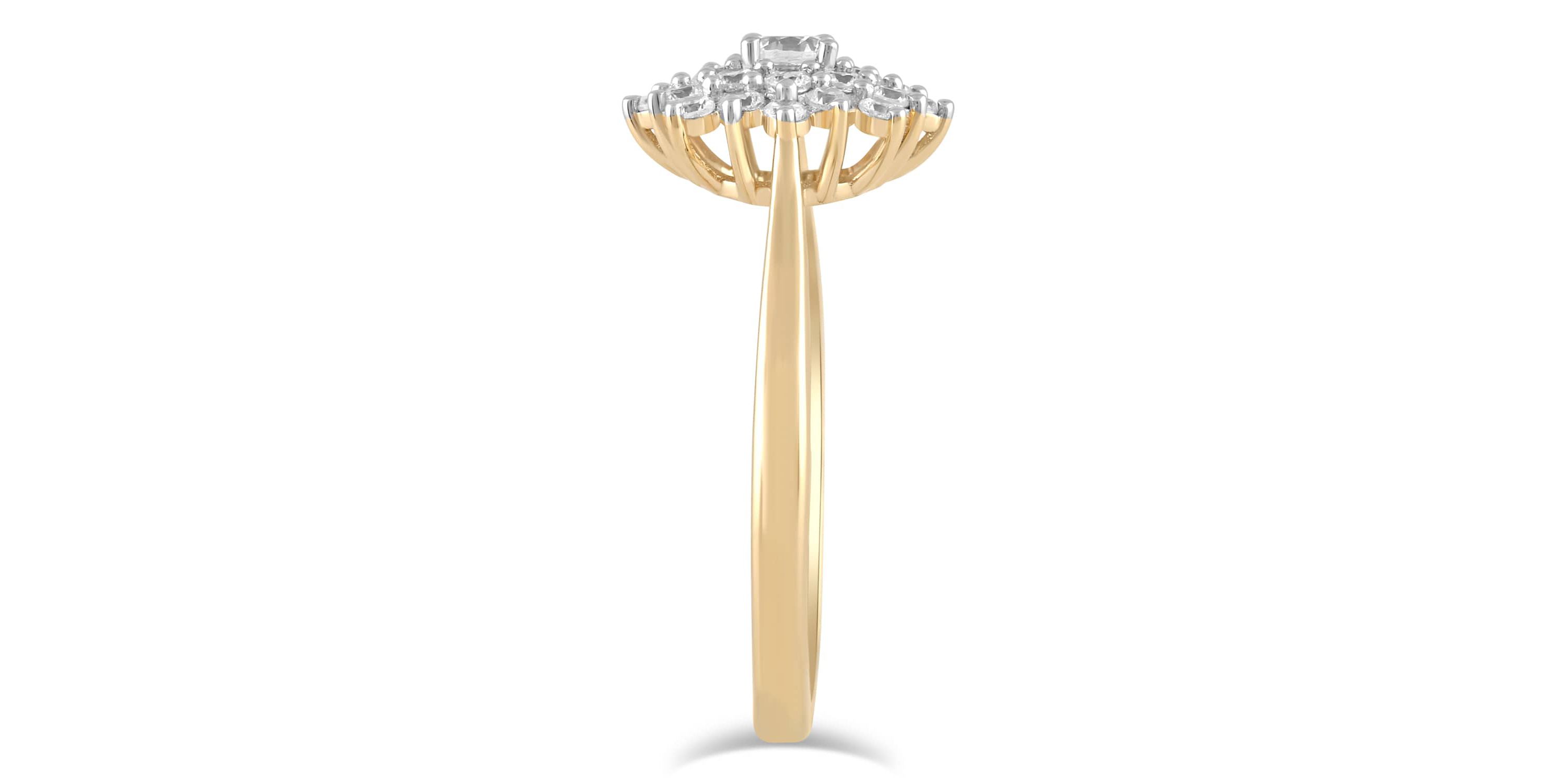 Lab Created Womens Diamond Cluster Ring